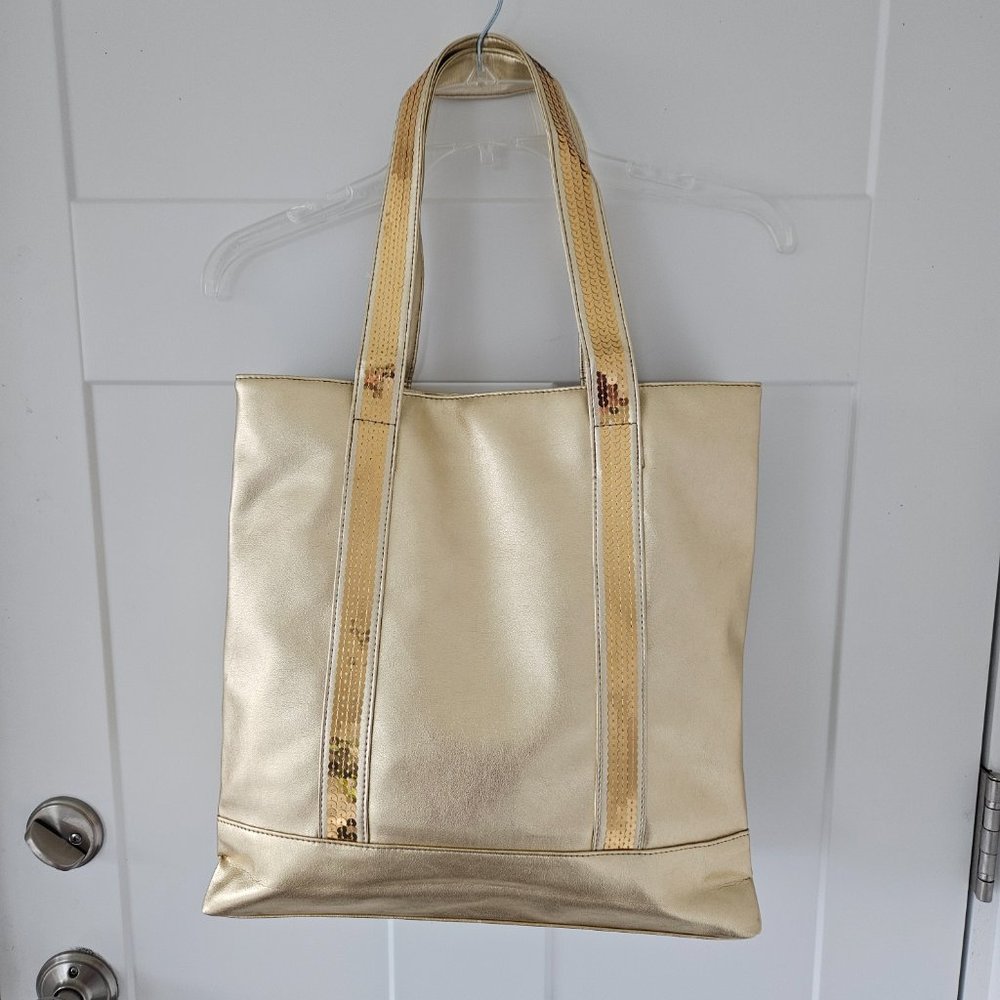 Gold and Sequined AVON Tote Bag, NWOT - Picture 4 of 6